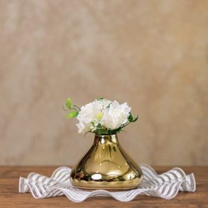 Golden flower vase