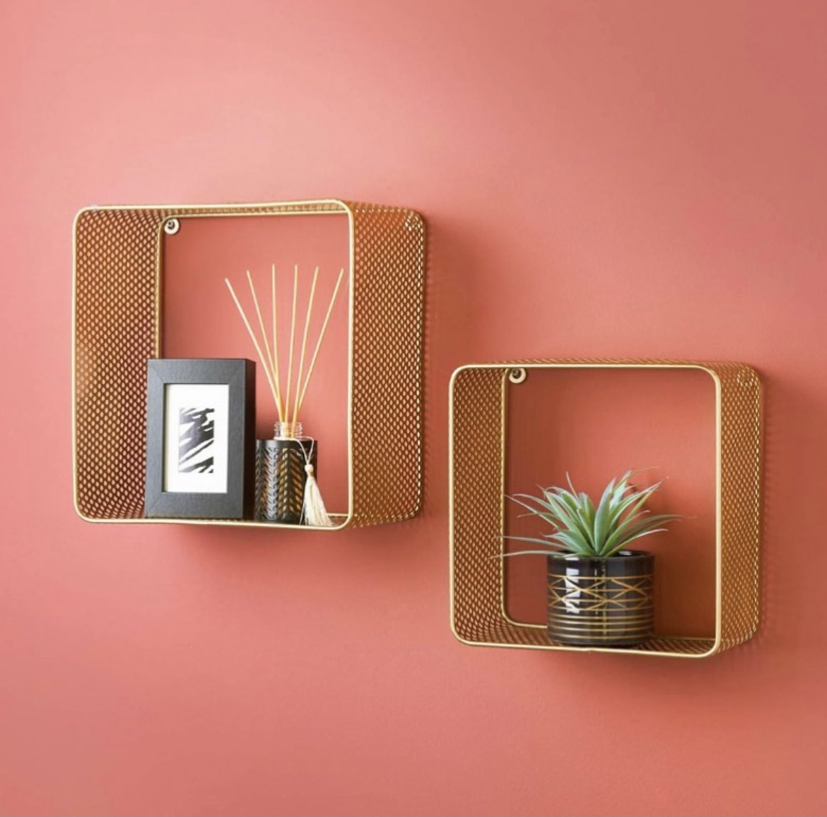 Golden shelves