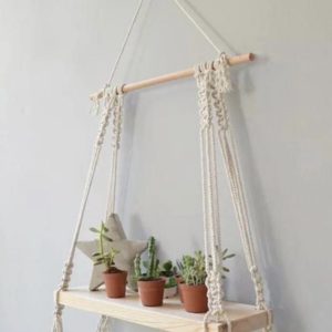 Wooden hanging shelf